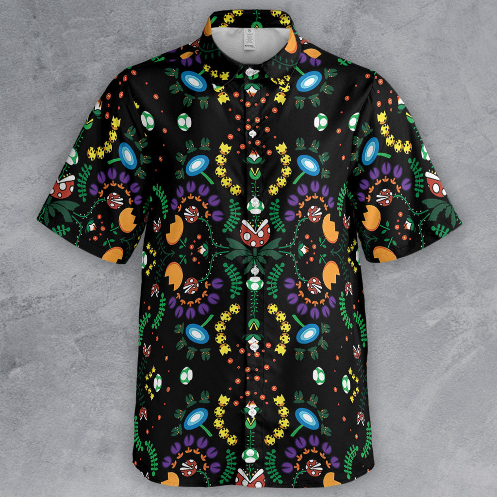 Mario Bros Piranha Plant Button Down Shirt