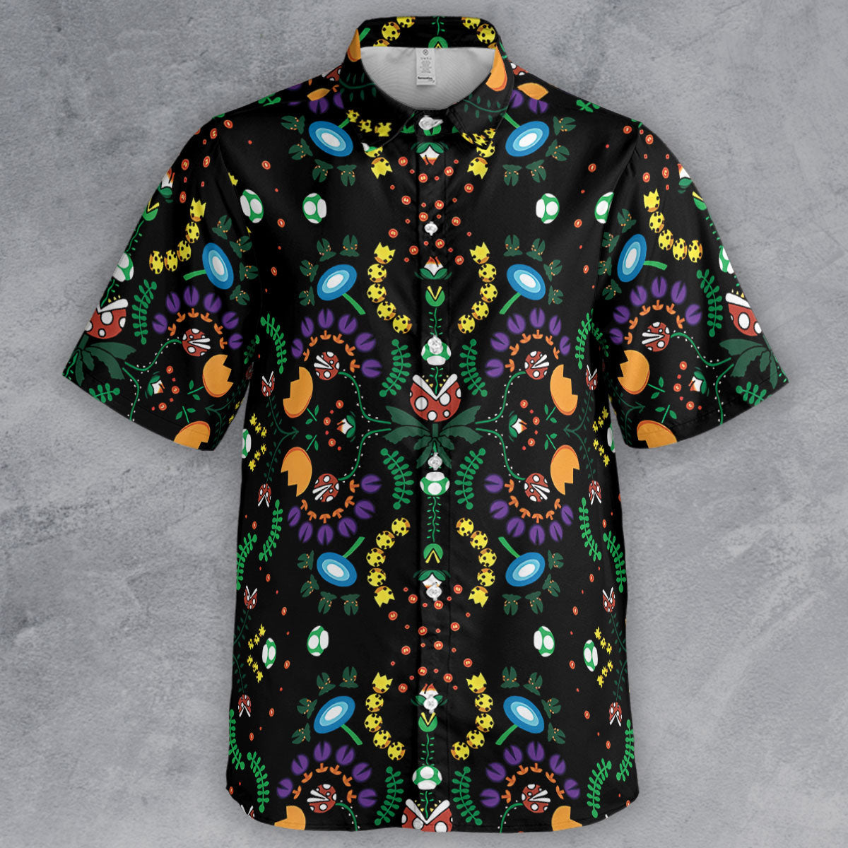 Mario Bros Piranha Plant Button Down Shirt