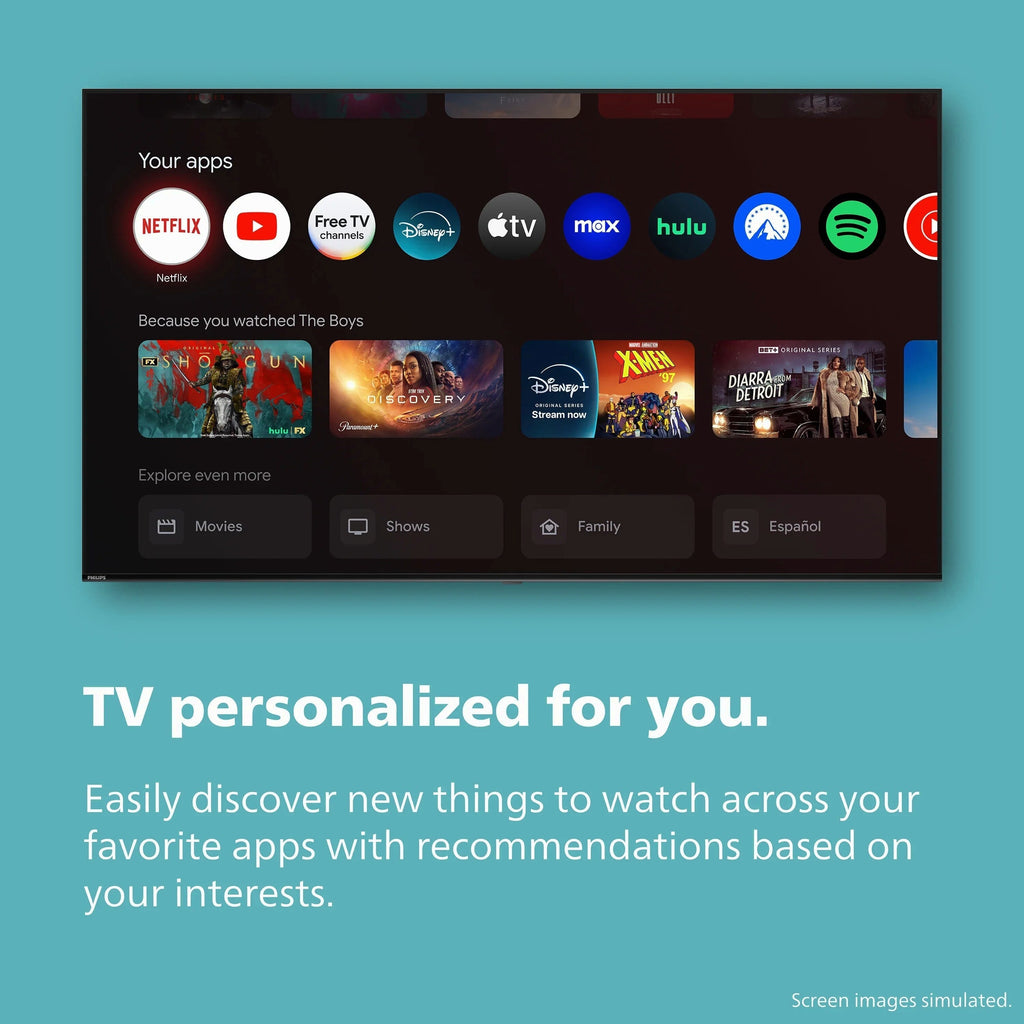 Philips 60 Class 4K Ultra HD Google Smart LED TV - 60PUL7555/F7