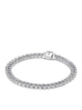 Pavé Curb Link Bracelet - Silver