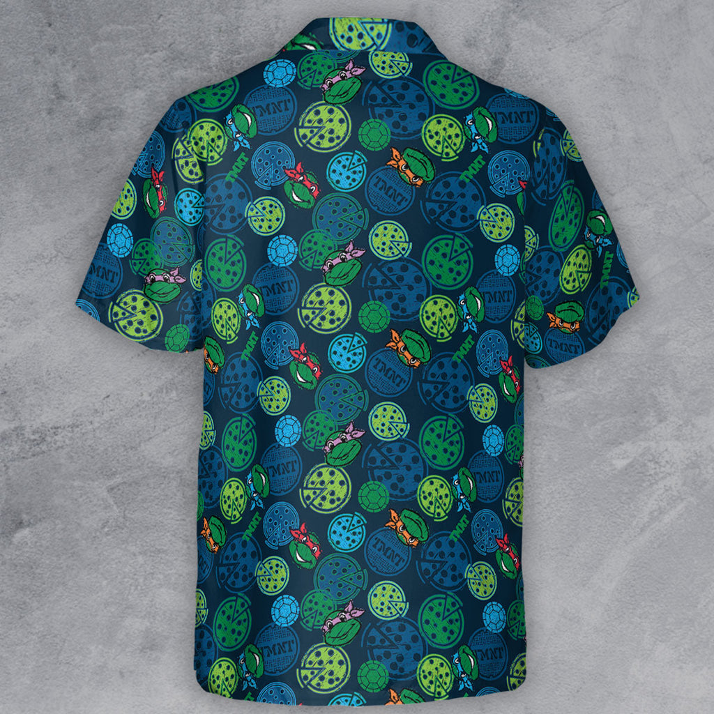 Teenage Mutant Ninja Turtles Pizza Button Down Shirt