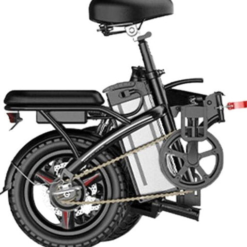 Folding Electric Bike 250W, 14 Inch, LCD Display, Removable Battery, Dual Disc Brake, Black