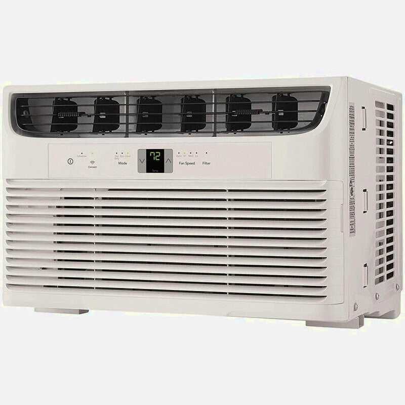 8,000 BTU Window Air Conditioner With WiFi And Remote, Multi-Speed, Eco Mode, White