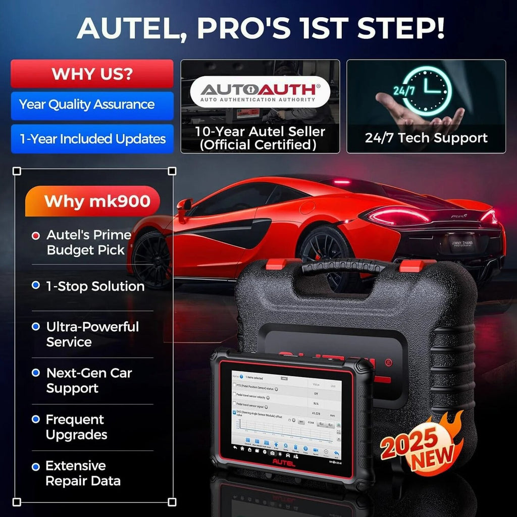 Autel MaxiCOM MK900 Automotive Diagnostic Scan Tool With 40+ Service Functions And Active Tests - MK900