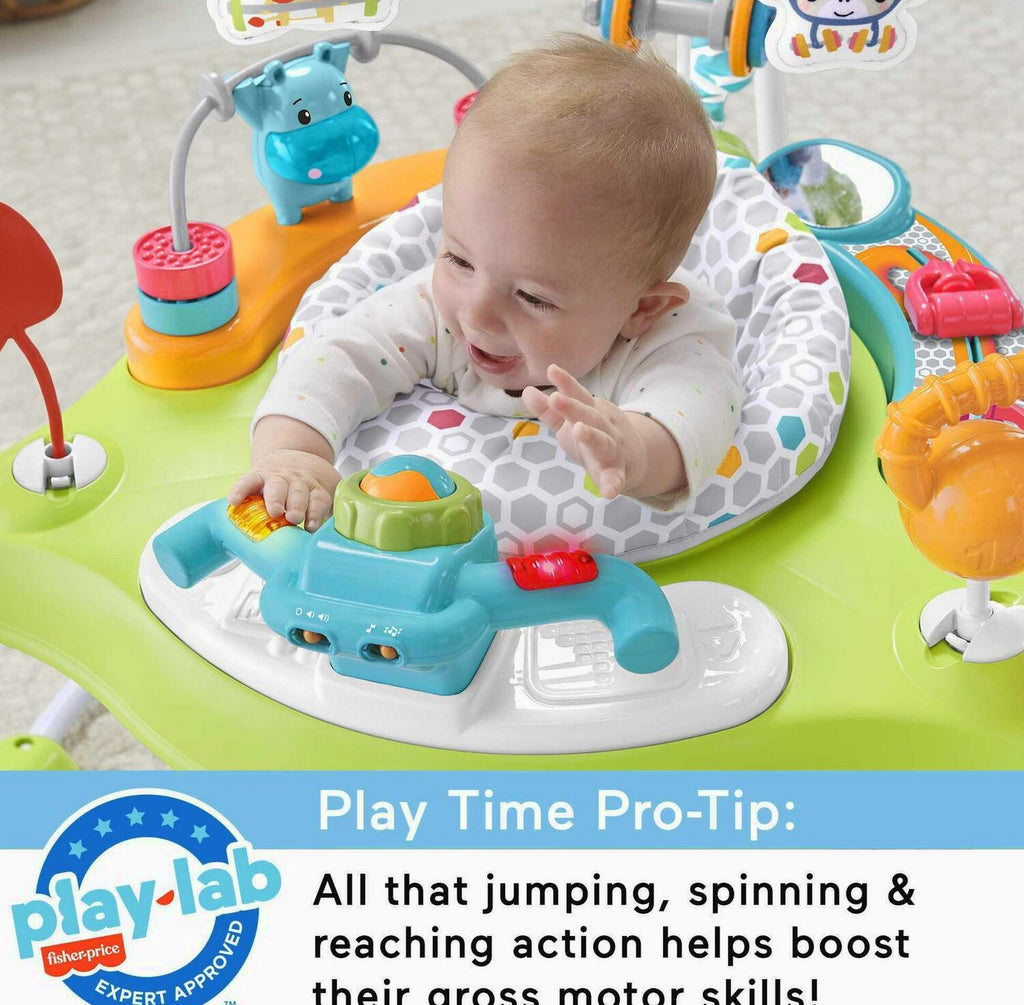 Fisher-Price Fitness Fun Folding Jumperoo Infant Activity Center With Lights And Music - HBM25
