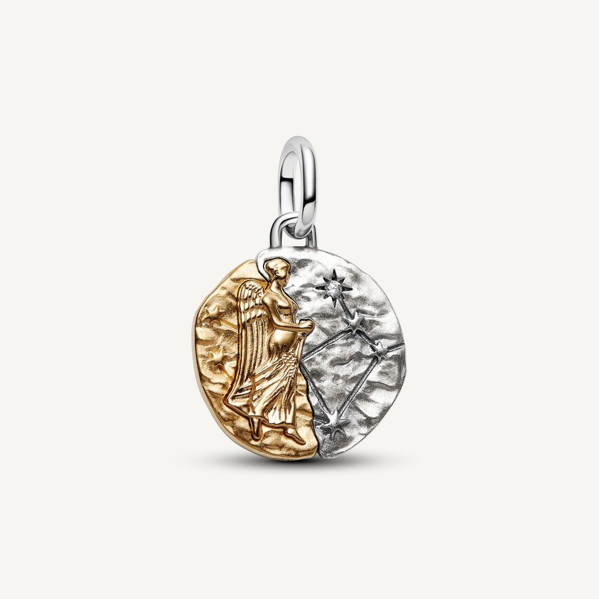 Virgo Zodiac Medallion Charm - Gold