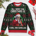 Baby Billy All I Want For Christmas Is A 8 Ball And 2 Million Dollars Ugly Christmas Sweatshirt
