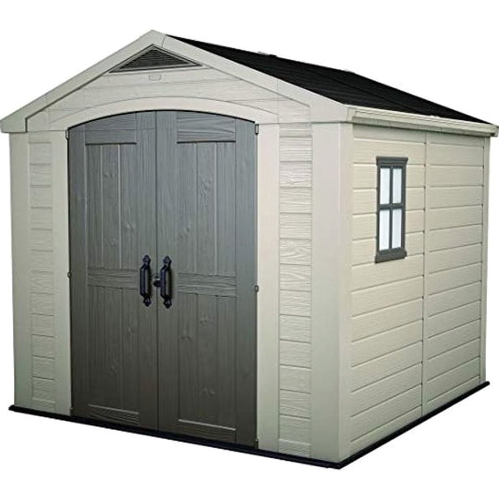 Keter Resin Outdoor Storage Shed, Taupe, 8 x 11 Foot - Factor