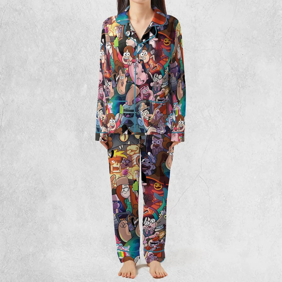 Gravity Falls Characters Pattern Pajamas Set