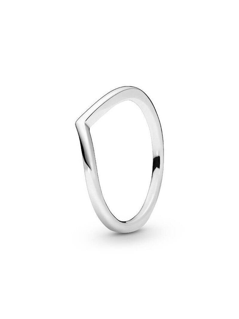 Sterling Silver Wishbone and Heart Ring Set