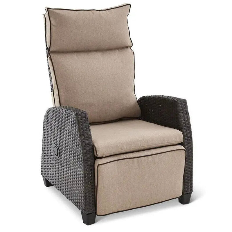 Weatherproof Outdoor Recliner Chair - 330 lbs Capacity, Steel Frame