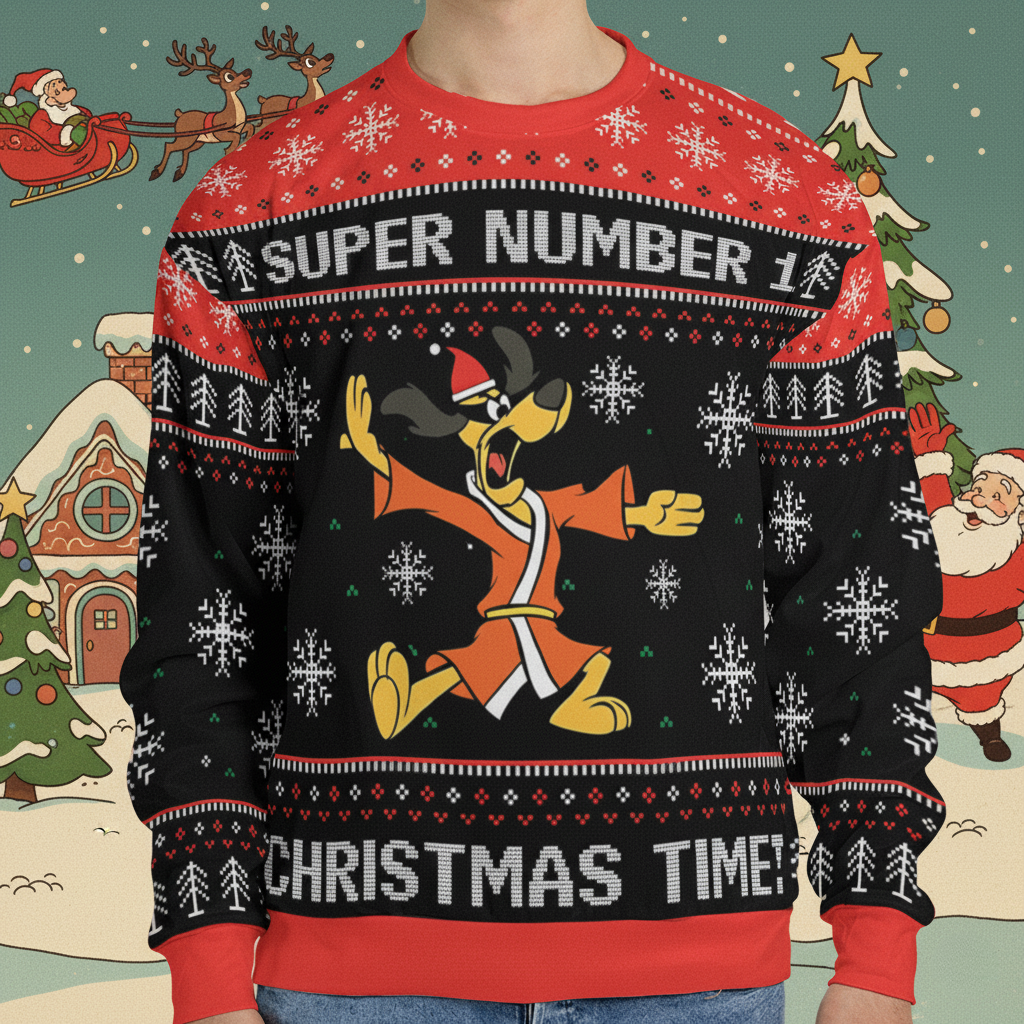 Super Number One Hong Kong Phooey Ugly Christmas Sweatshirt