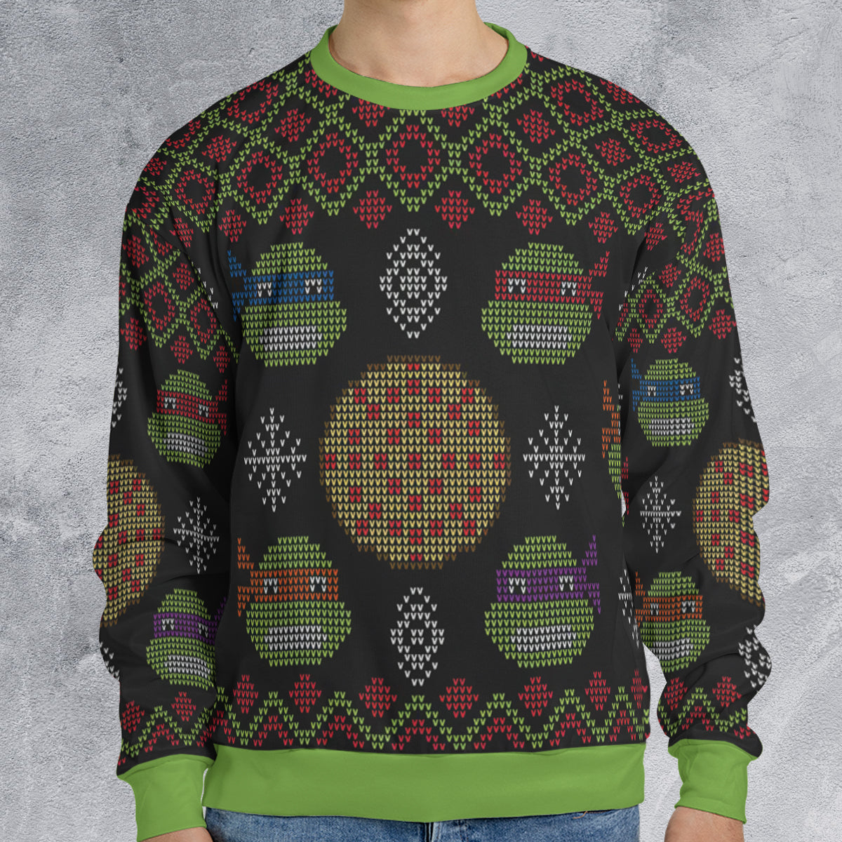 Turtle Power TMNT Ugly Christmas Sweatshirt