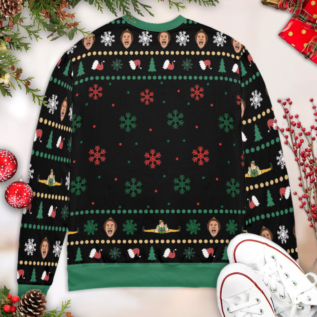 Who Needs A Hug ELF Ugly Christmas Sweatshirt