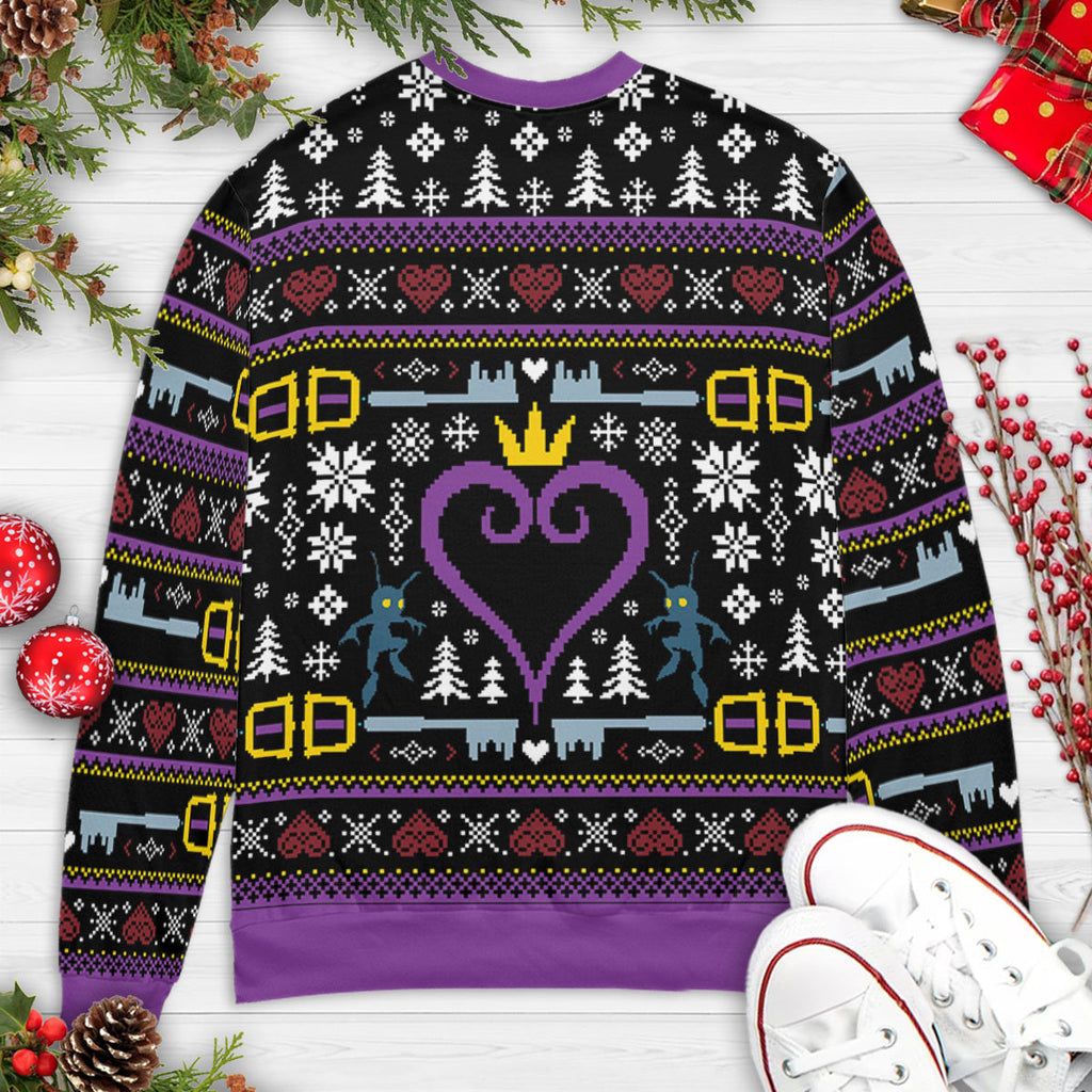 Heartless Christmas Kingdom Hearts Ugly Christmas Sweatshirt