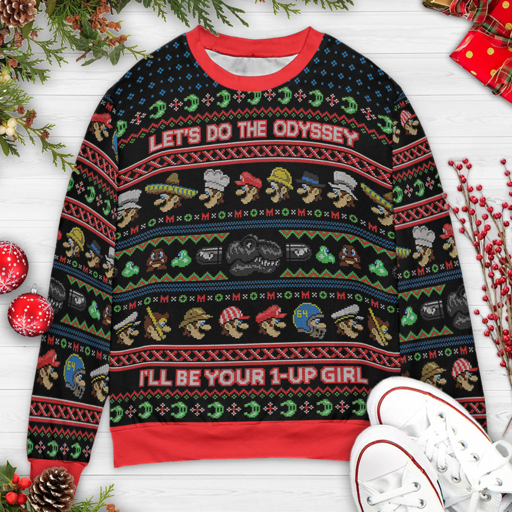 Do the Odyssey Super Mario Ugly Christmas Sweatshirt