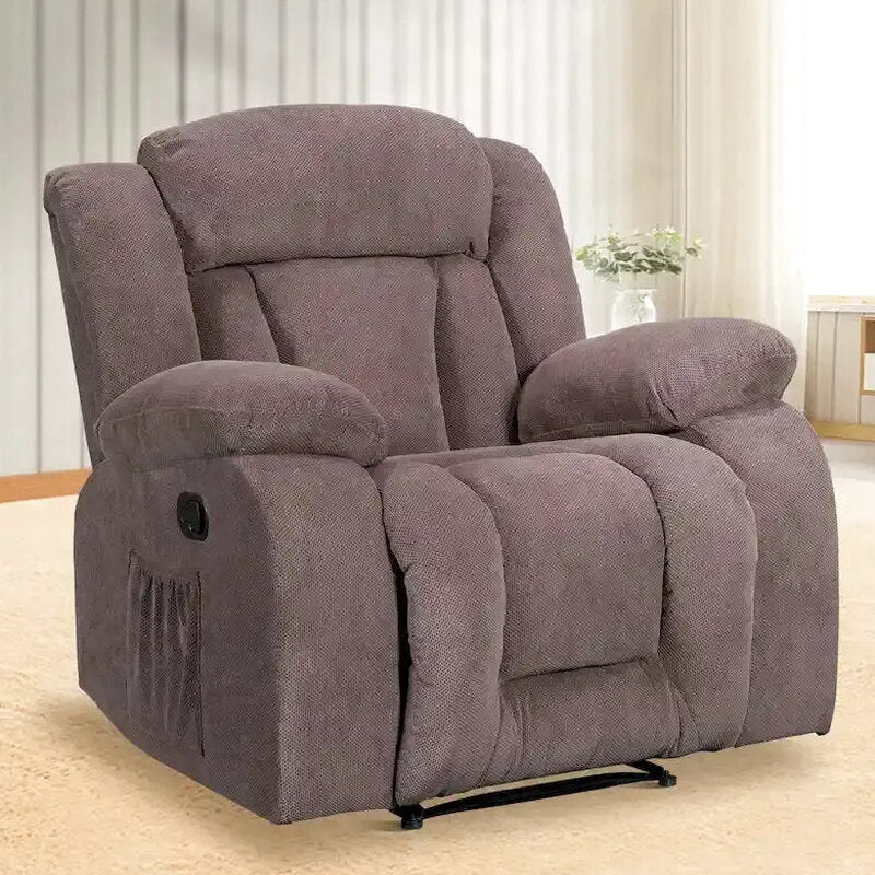 Heated Massaging Recliner Chair, 65L x 37W x 41H