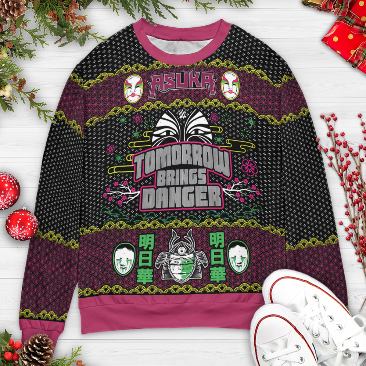 Asuka Tomorrow Brings Danger Ugly Christmas Sweatshirt
