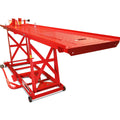 Hydraulic Motorcycle Lift Table 1,000 lb, 86.5 x 26.75 in Platform, 195mm-835mm Height, 26 in Ramp