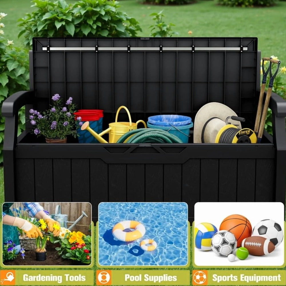Devoko 82 Gallon Outdoor Storage Bench And Deck Box