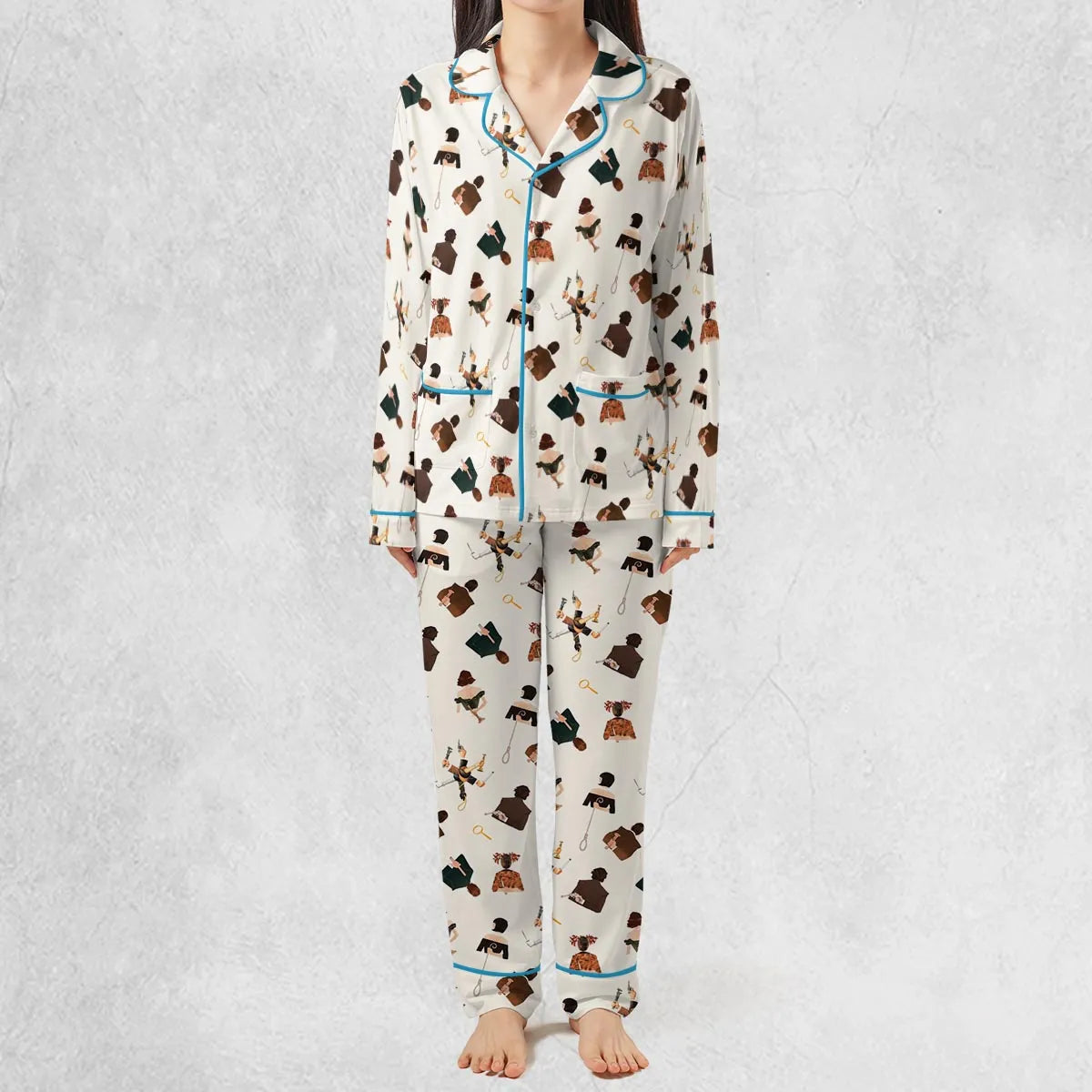 Clue The Movie Characters Pattern Pajamas Set