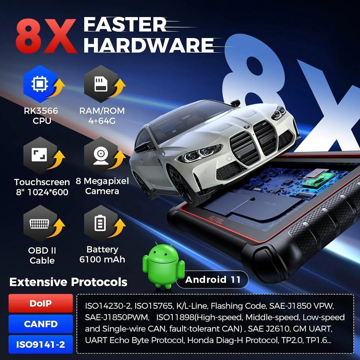 Autel MaxiCOM MK900 Automotive Diagnostic Scan Tool With 40+ Service Functions And Active Tests - MK900