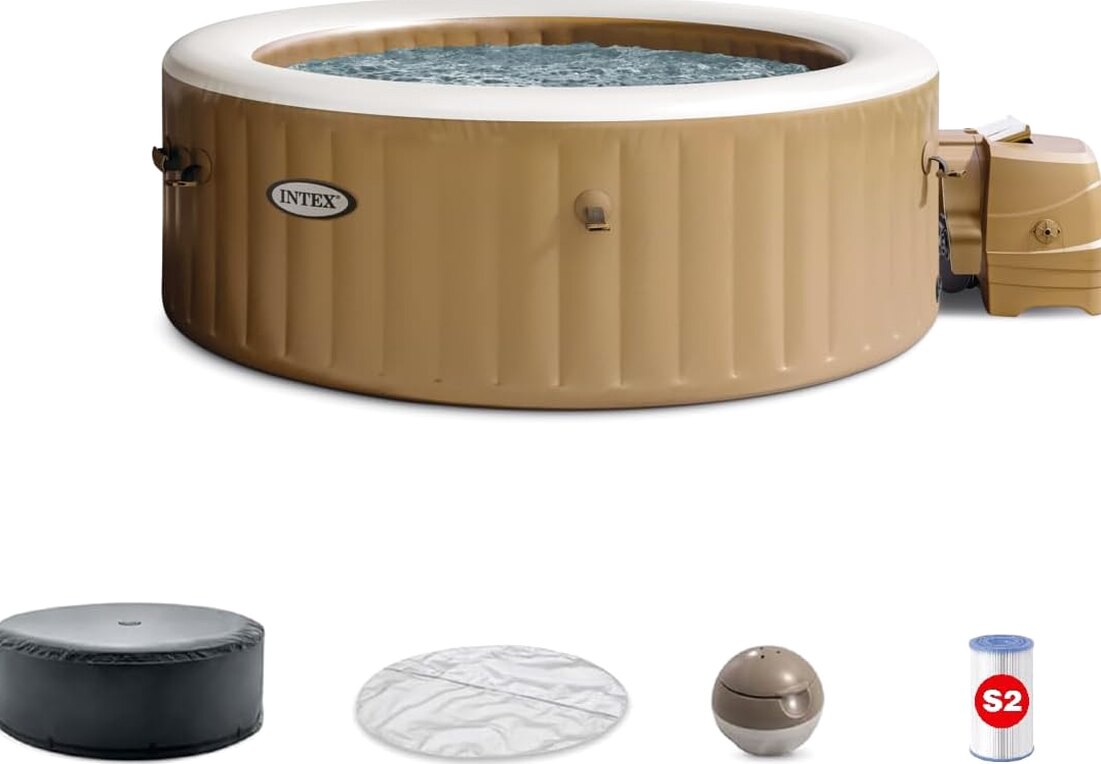 INTEX PureSpa Bubble Massage Spa Set, 4 Person, 77in x 28in - 28425EH