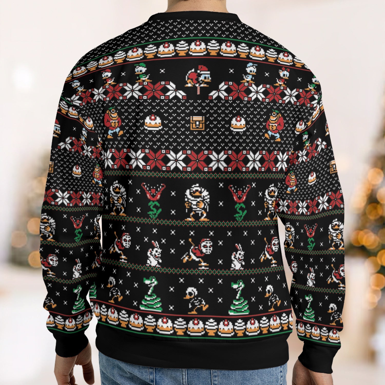Pixel Duckburg Ducktales Ugly Christmas Sweatshirt