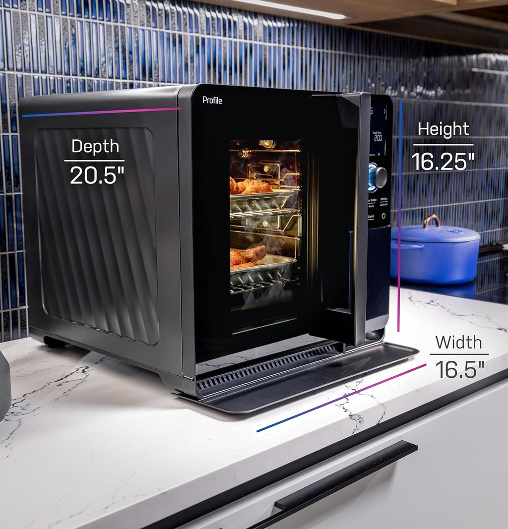 GE Profile Smart Indoor Pellet Smoker With Active Smoke Filtration, 5 Smoke Settings, WiFi Connected - Black