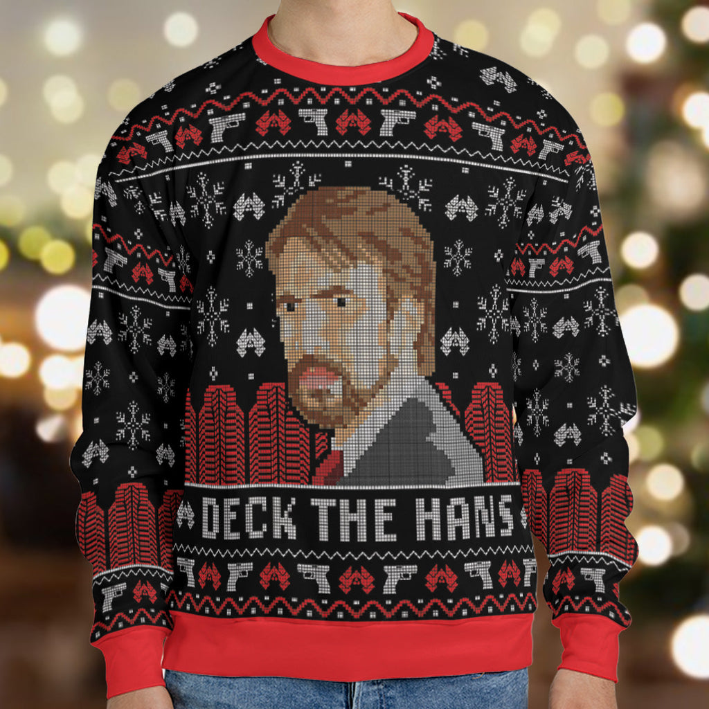 Deck The Hans Die Hard Ugly Christmas Sweatshirt