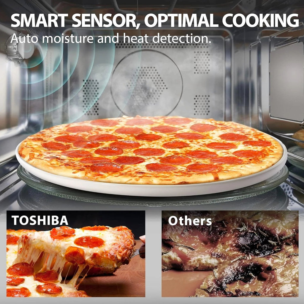 TOSHIBA 4-in-1 Countertop Microwave Oven, 1.5 Cu Ft, 1000W, Silver - ML-EC42P(SS)