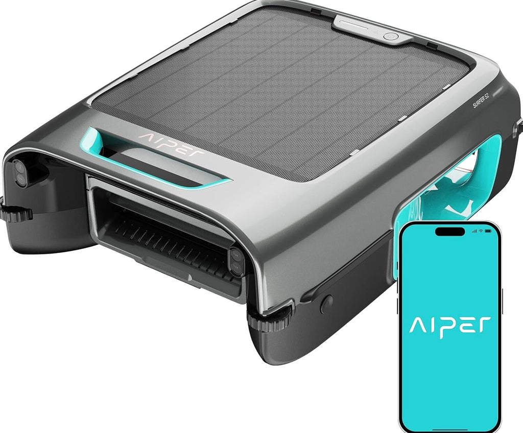 AIPER Solar Pool Skimmer, Gray - Surfer S2