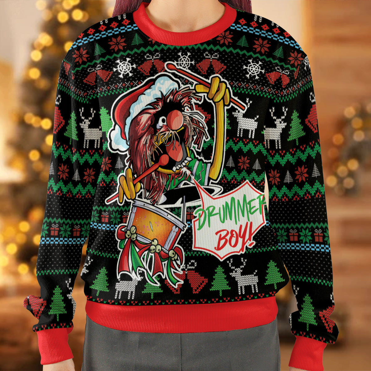 Drummer Boy The Muppets Ugly Christmas Sweatshirt