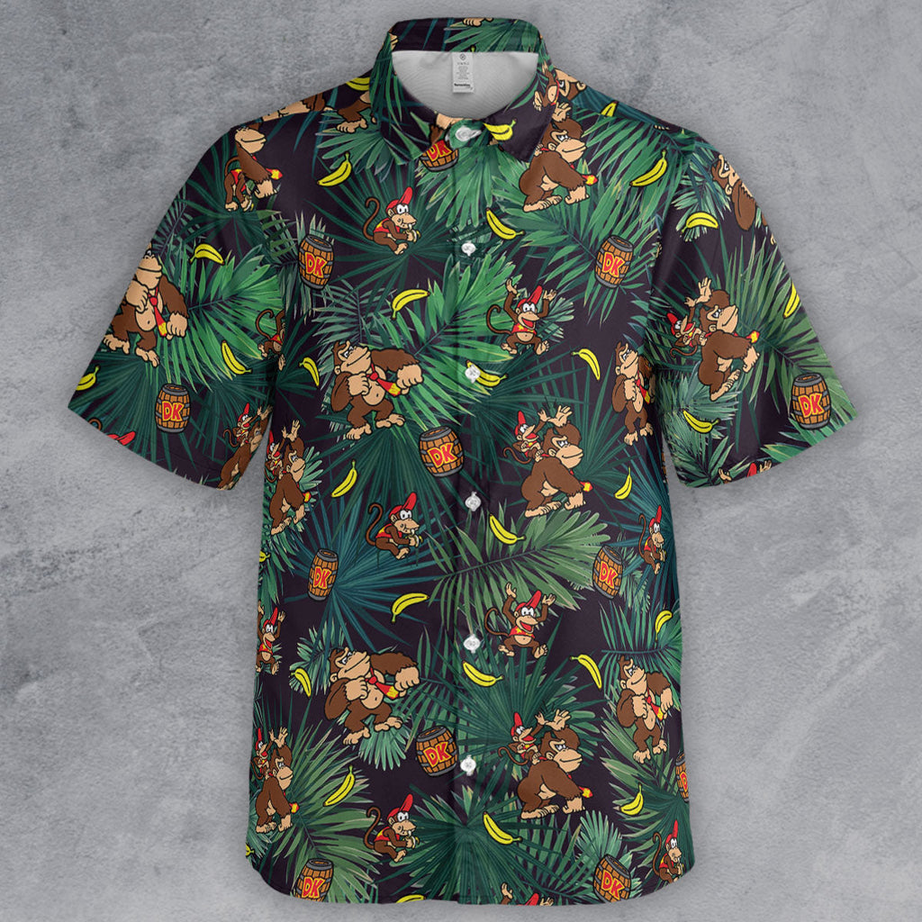 Donkey Kong Nintendo Video Games Button Down Shirt