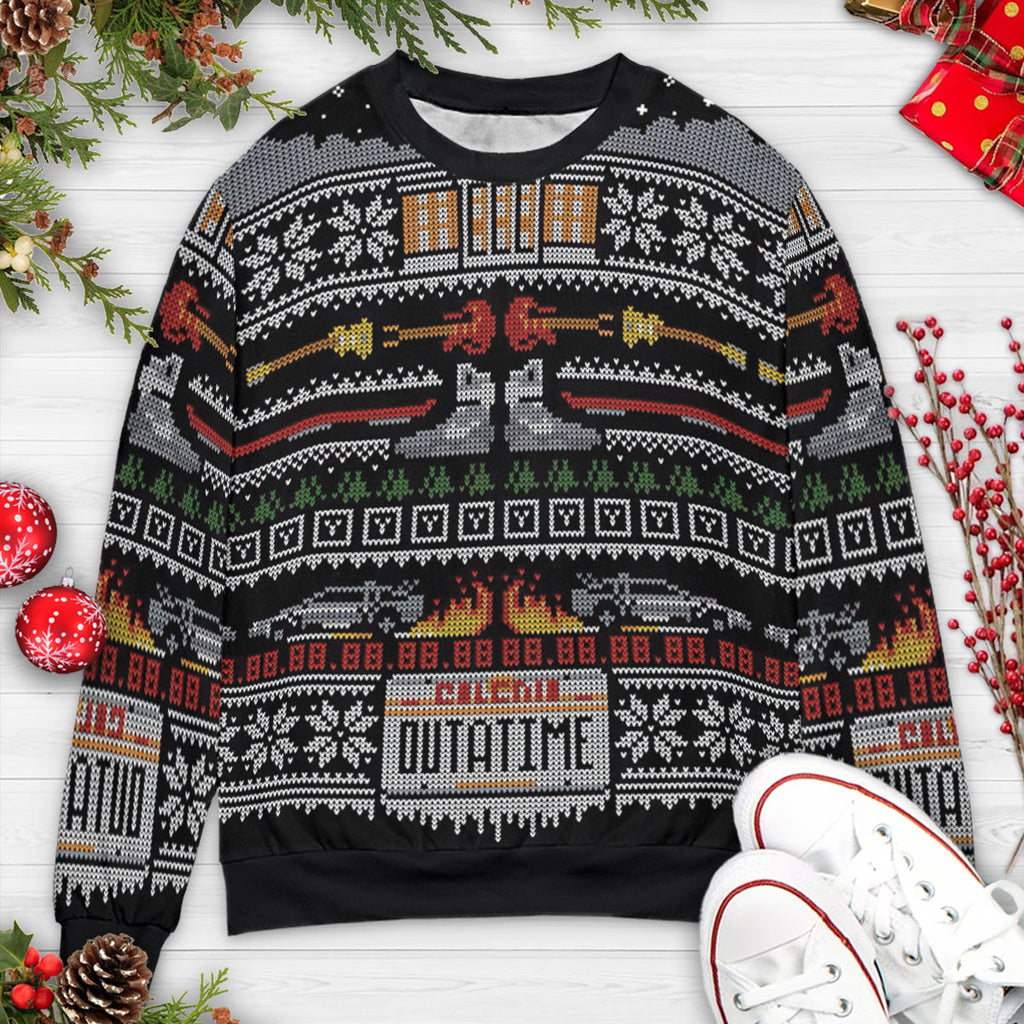 Outa Time Back to the Future Ugly Christmas Sweatshirt