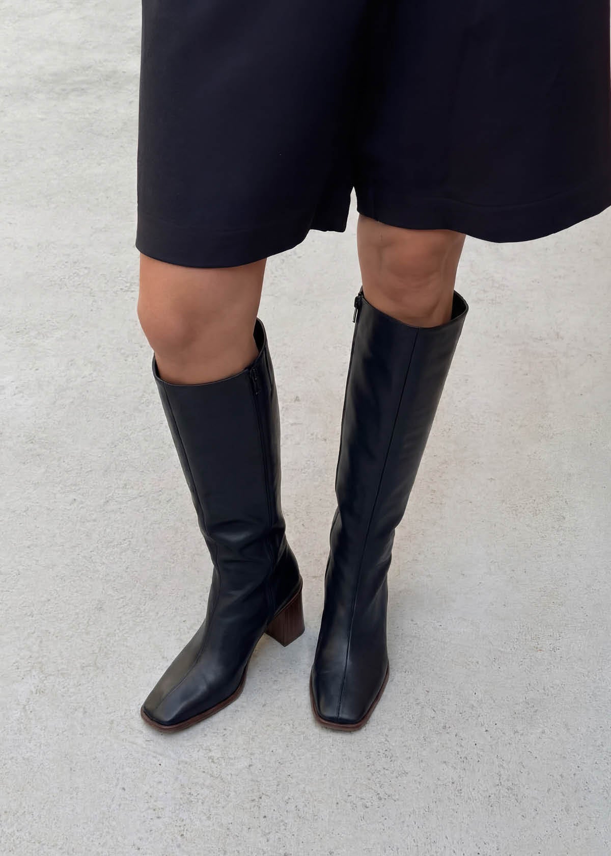East Black Leather Boots – Chiro Moyo Women's Shoes