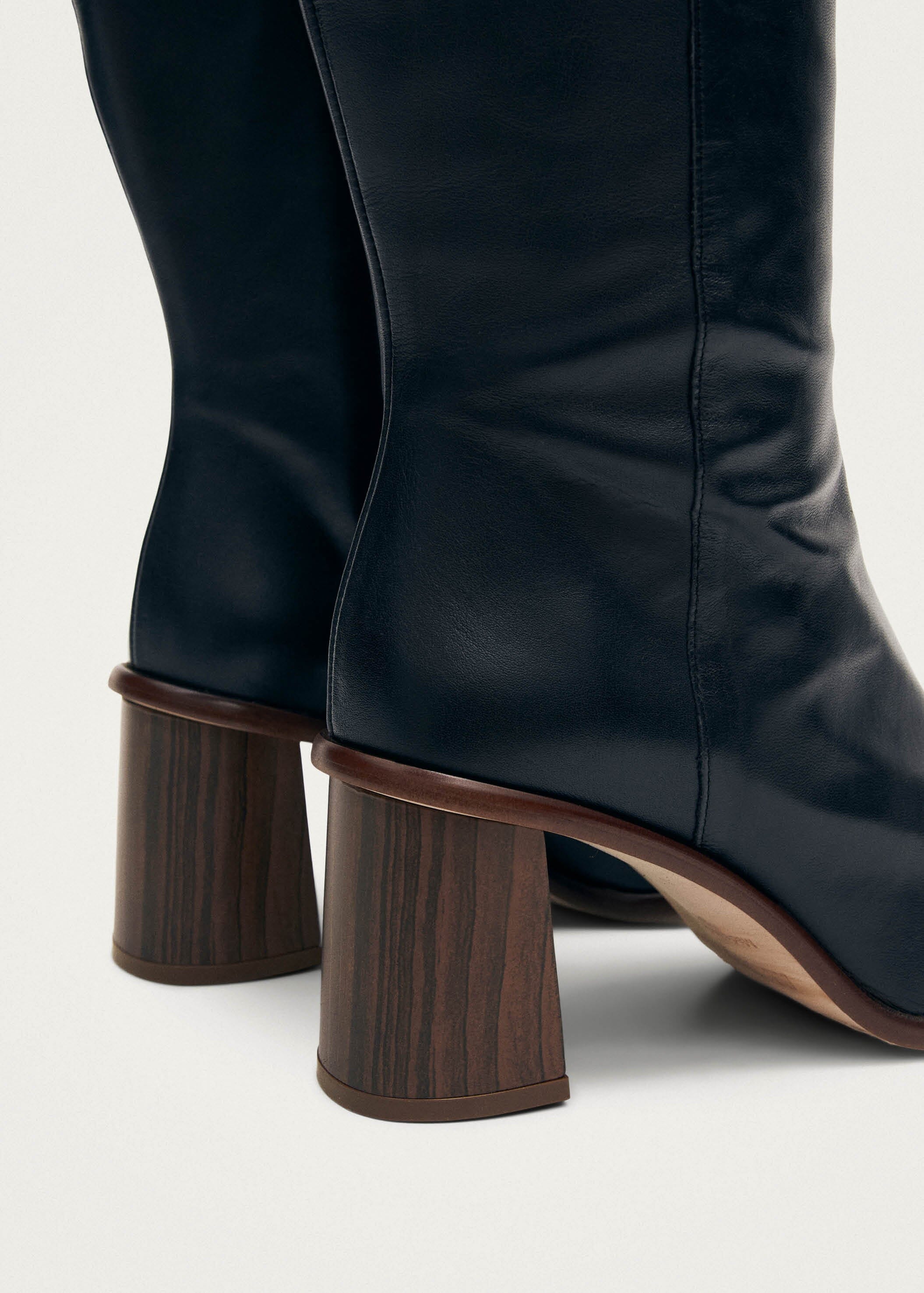 East Black Leather Boots – Chiro Moyo Women's Shoes