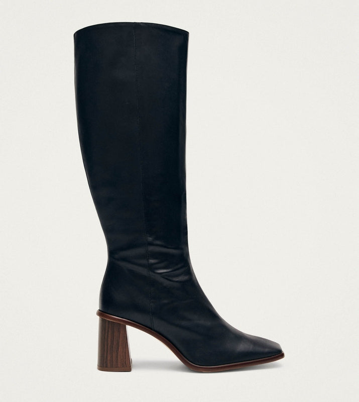 East Black Leather Boots – Chiro Moyo Women's Shoes