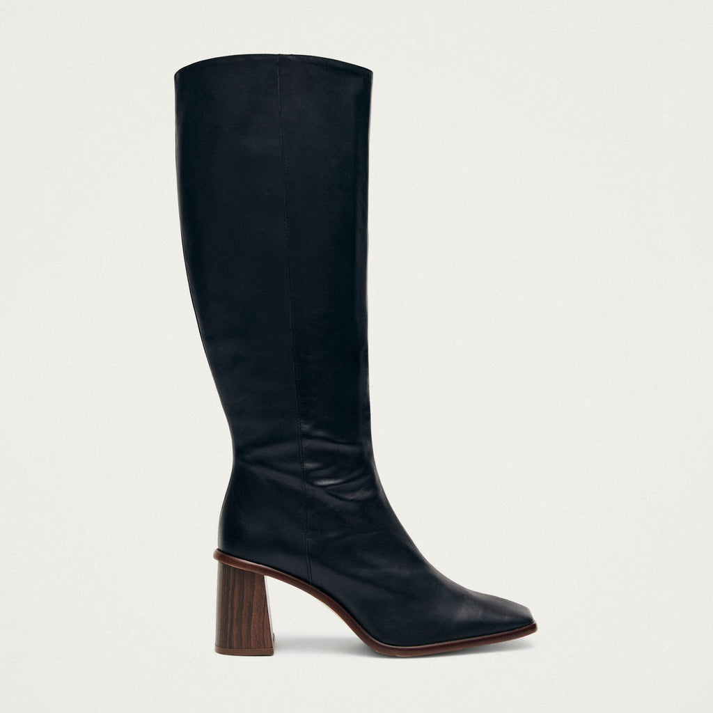 East Black Leather Boots – Chiro Moyo Women's Shoes