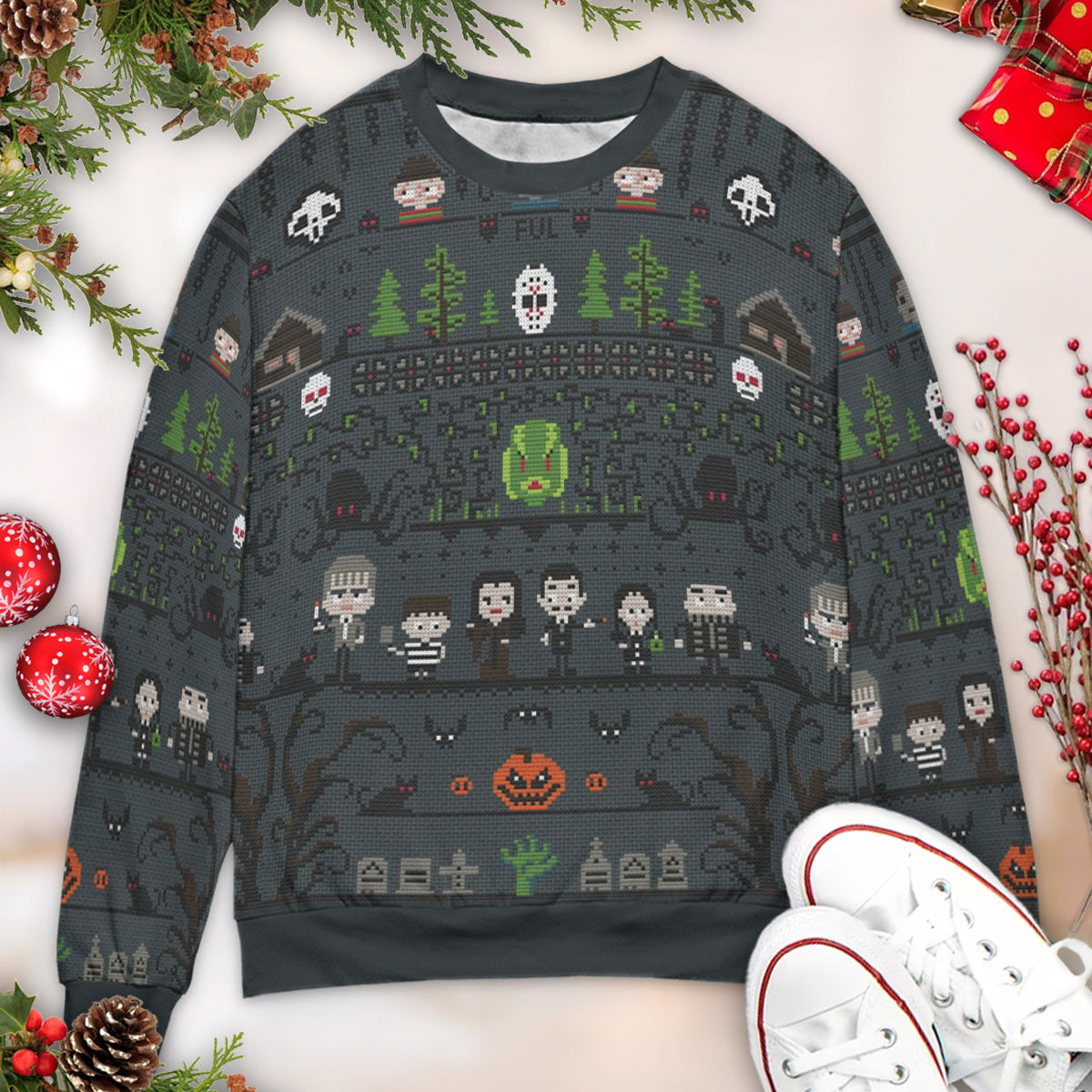 Horror Icons Ugly Christmas Sweatshirt