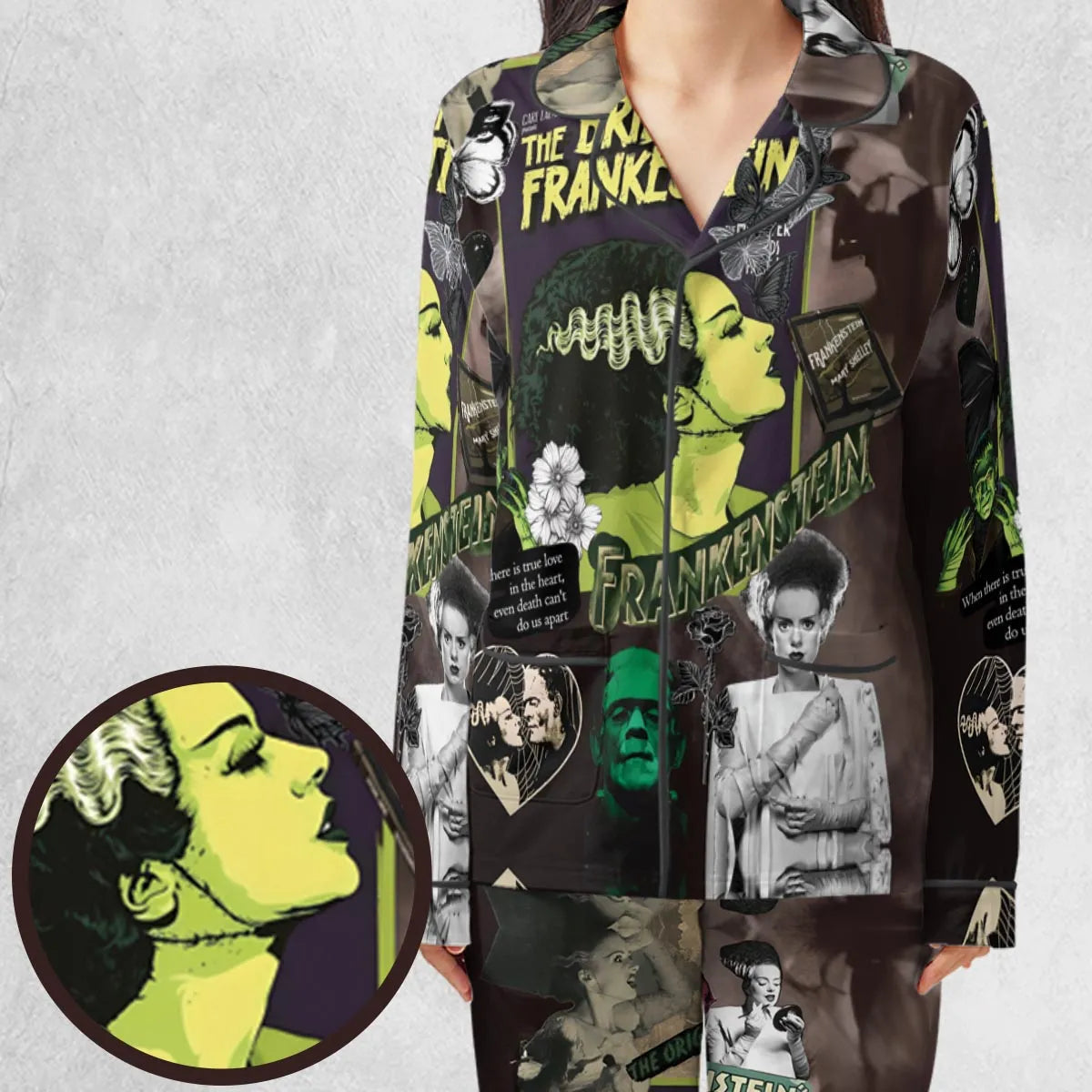 Vintage Bride Of Frankenstein Pajamas Set
