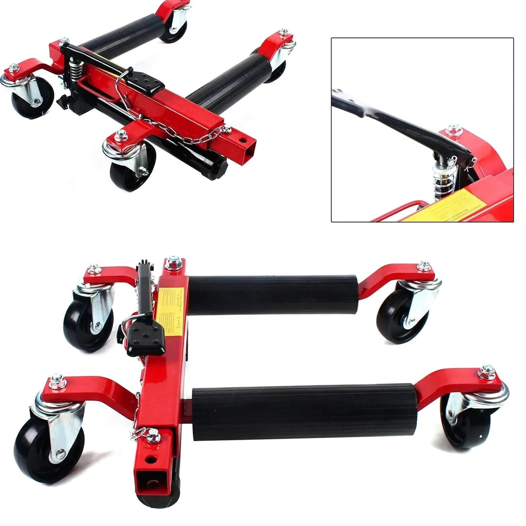 Hydraulic Positioning Car Wheel Dolly Jack Lift, 1500lb, A3 Steel And PVC
