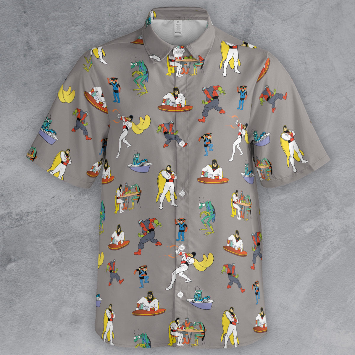 Space Ghost Coast to Coast Characters Button Down Shirt