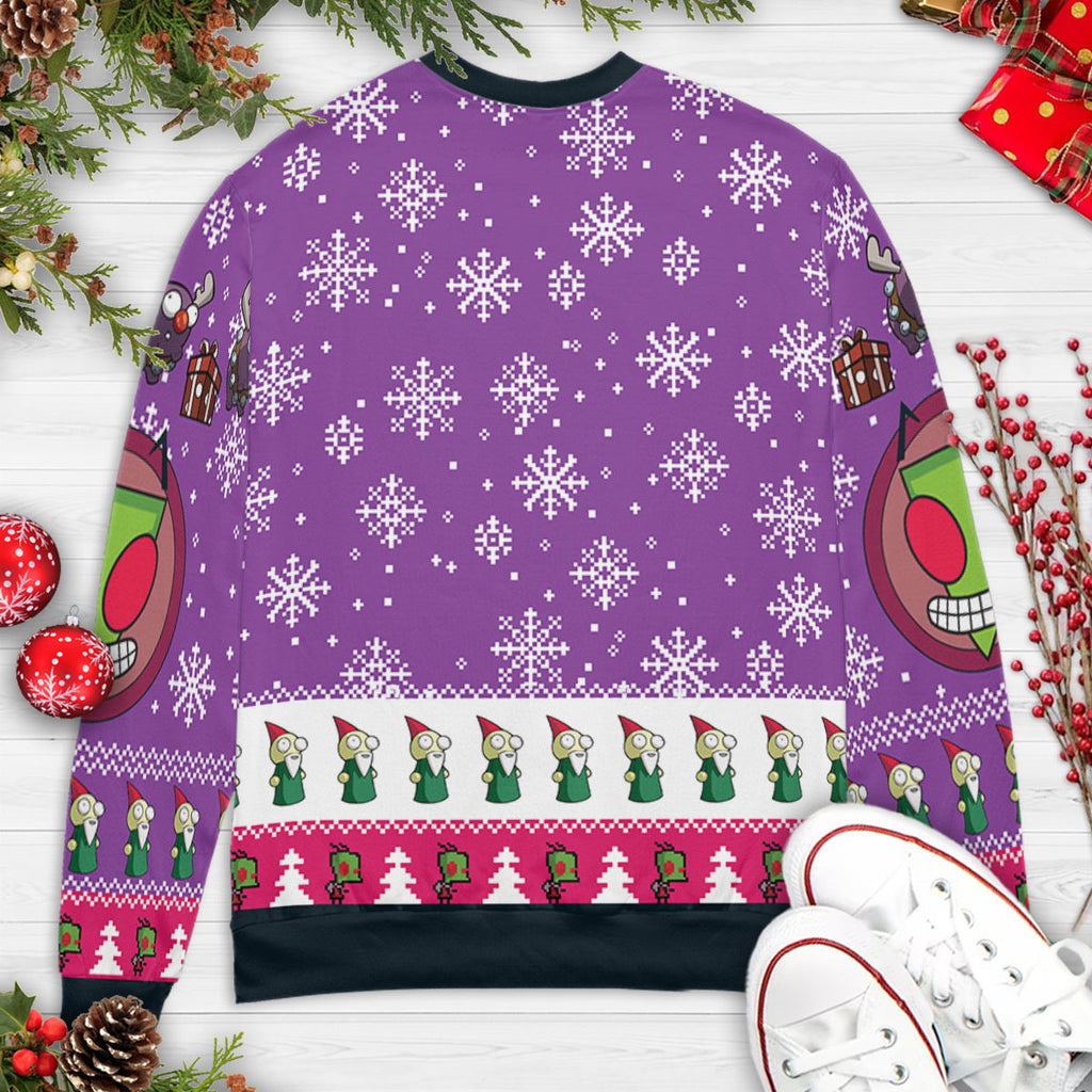 Power For Santa Invader Zim Ugly Christmas Sweatshirt