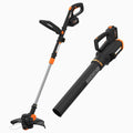 WORX 20V GT Revolution 12 Inch 4.0Ah Cordless String Trimmer And Turbine Leaf Blower Combo Kit - WG930.3