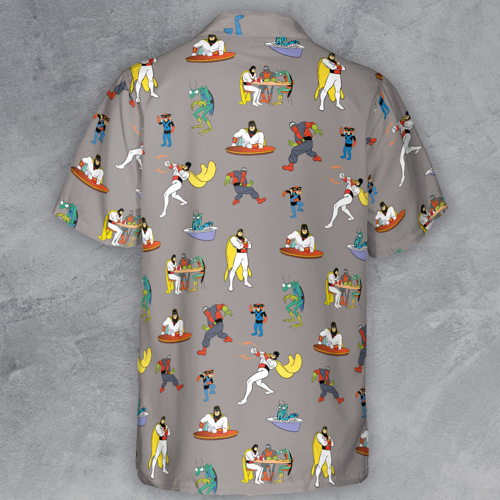 Space Ghost Coast to Coast Characters Button Down Shirt
