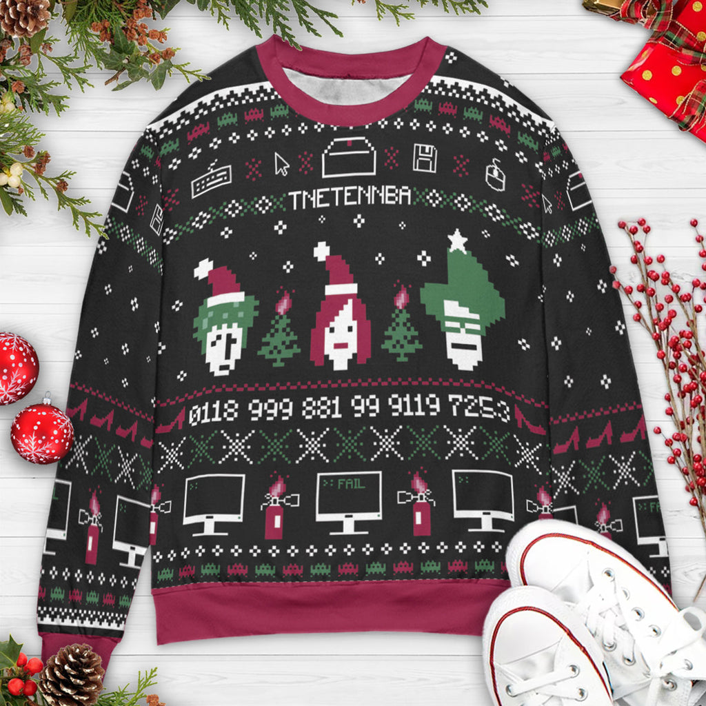 The Xmas Crowd The IT Crowd Ugly Christmas Sweatshirt