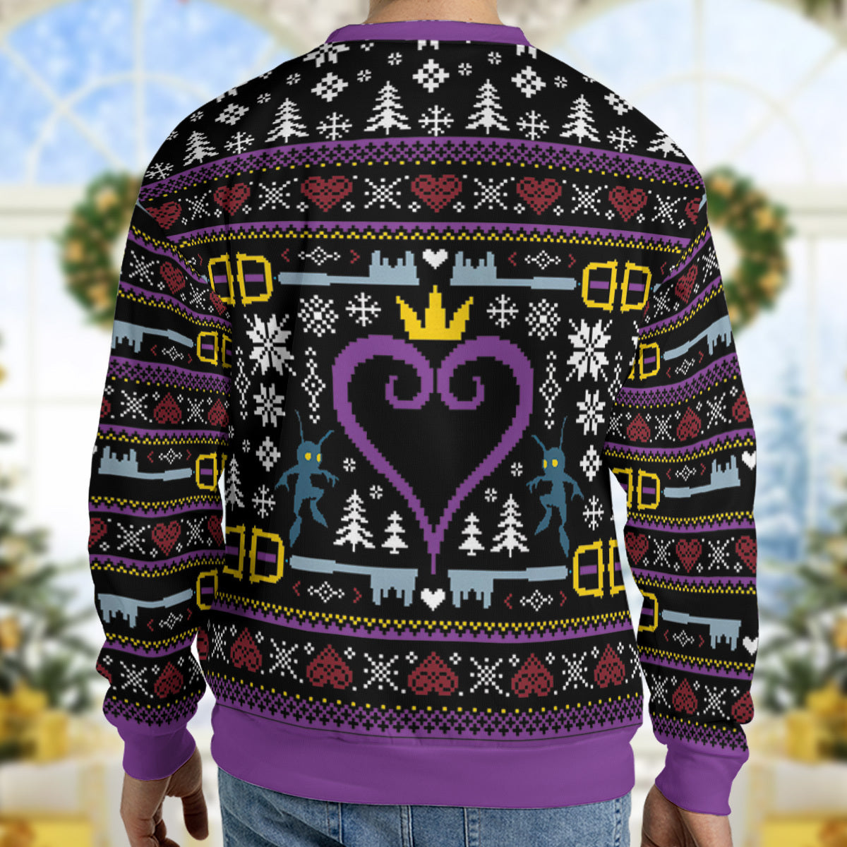 Heartless Christmas Kingdom Hearts Ugly Christmas Sweatshirt