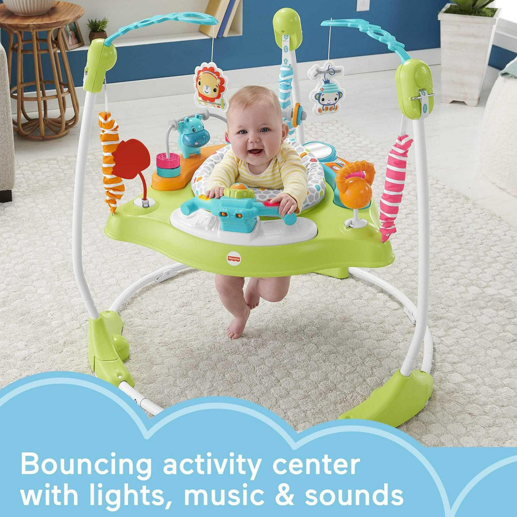 Fisher-Price Fitness Fun Folding Jumperoo Infant Activity Center With Lights And Music - HBM25