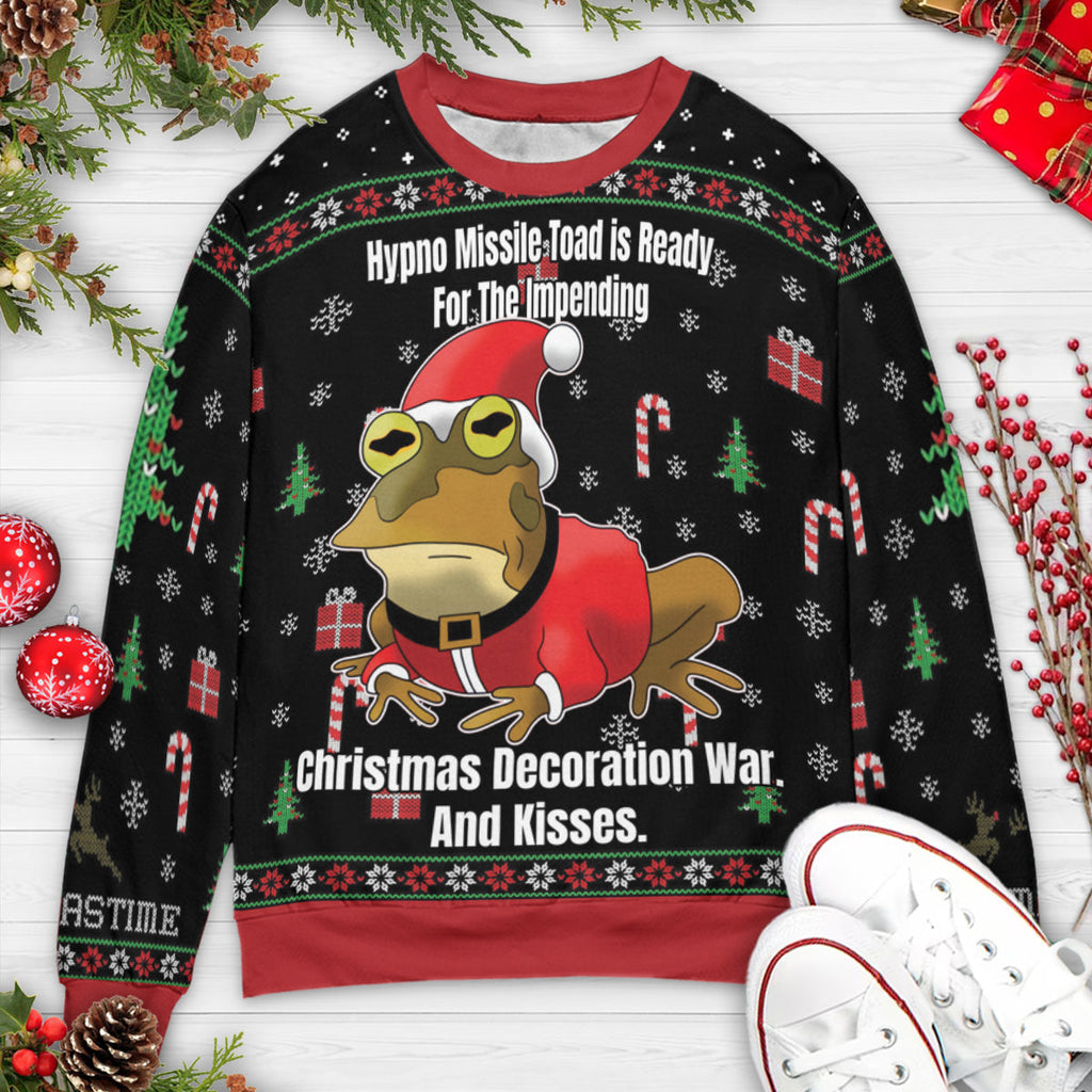 Hypno Missile Toad Ugly Christmas Sweatshirt